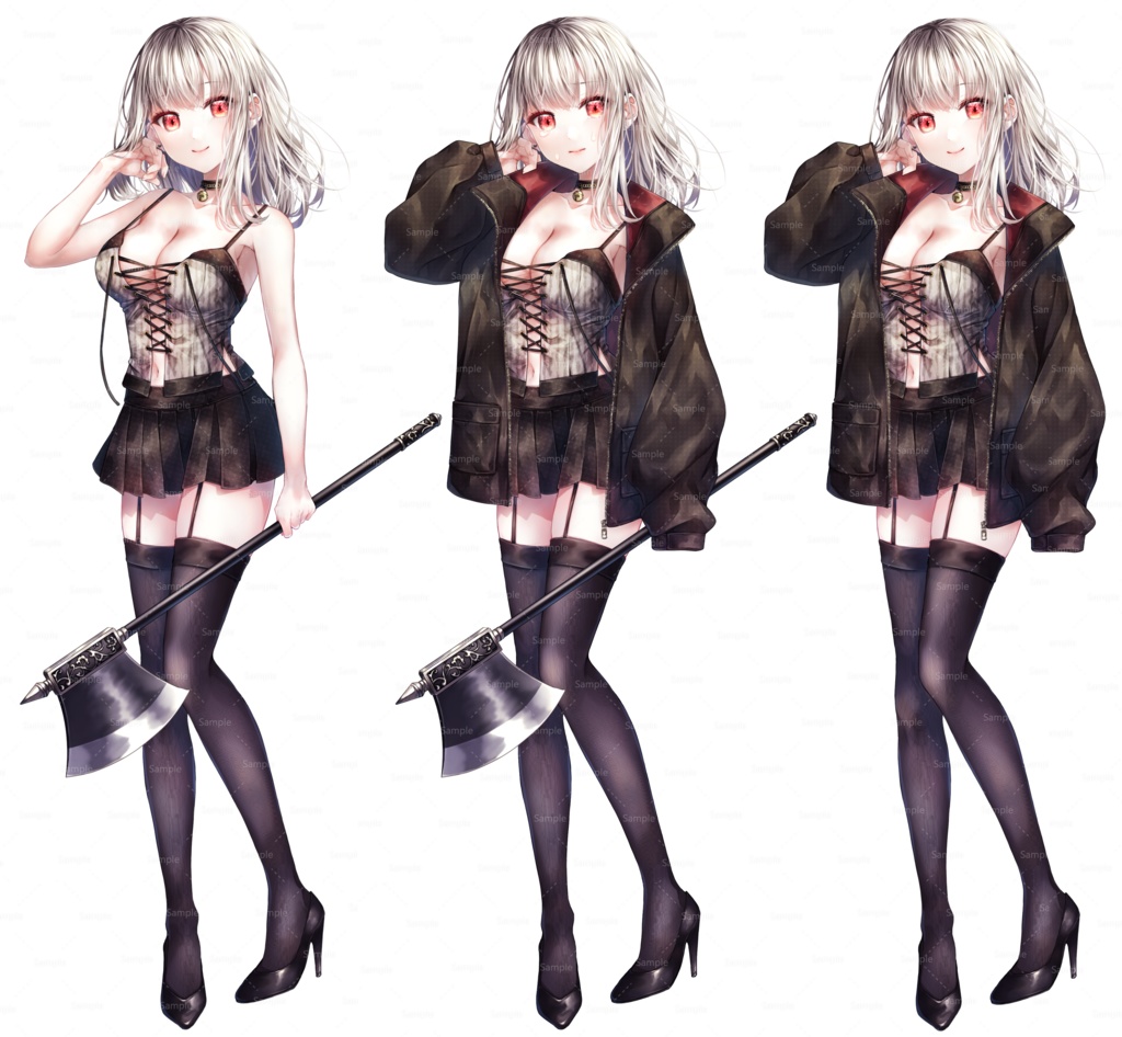 斧を持った猫耳の女の子