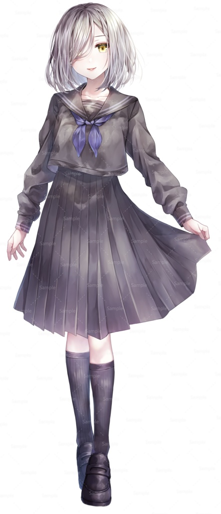 銀髪の女子高生