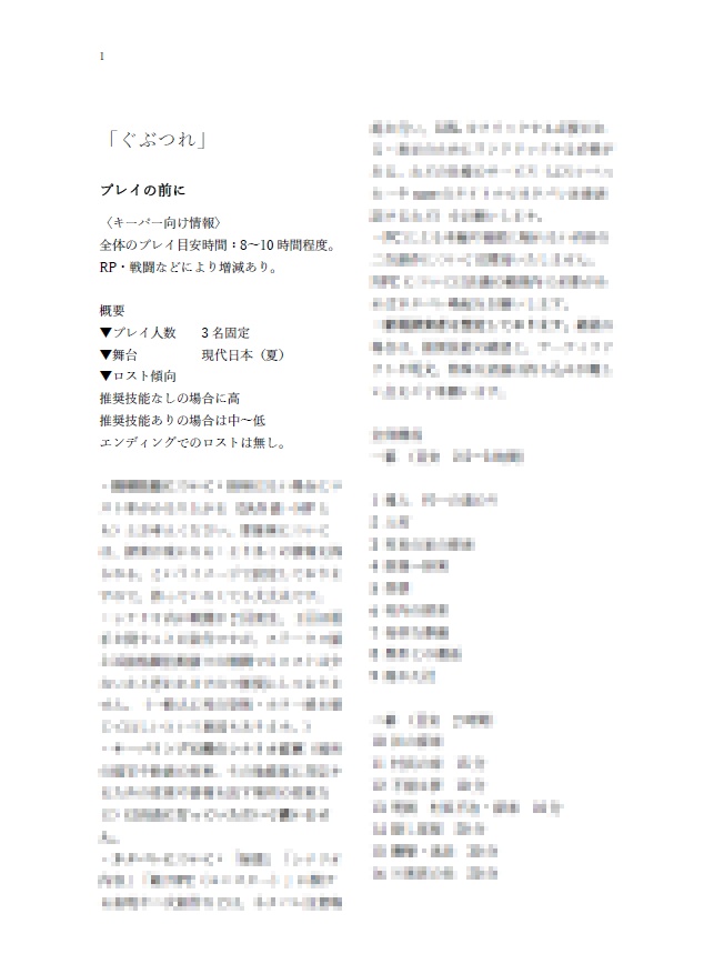 【CoC7版向けシナリオ】ぐぶつれ