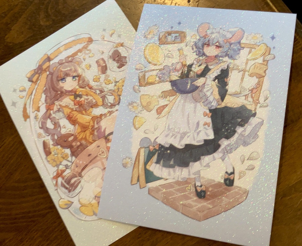 ラメ入りポストカード