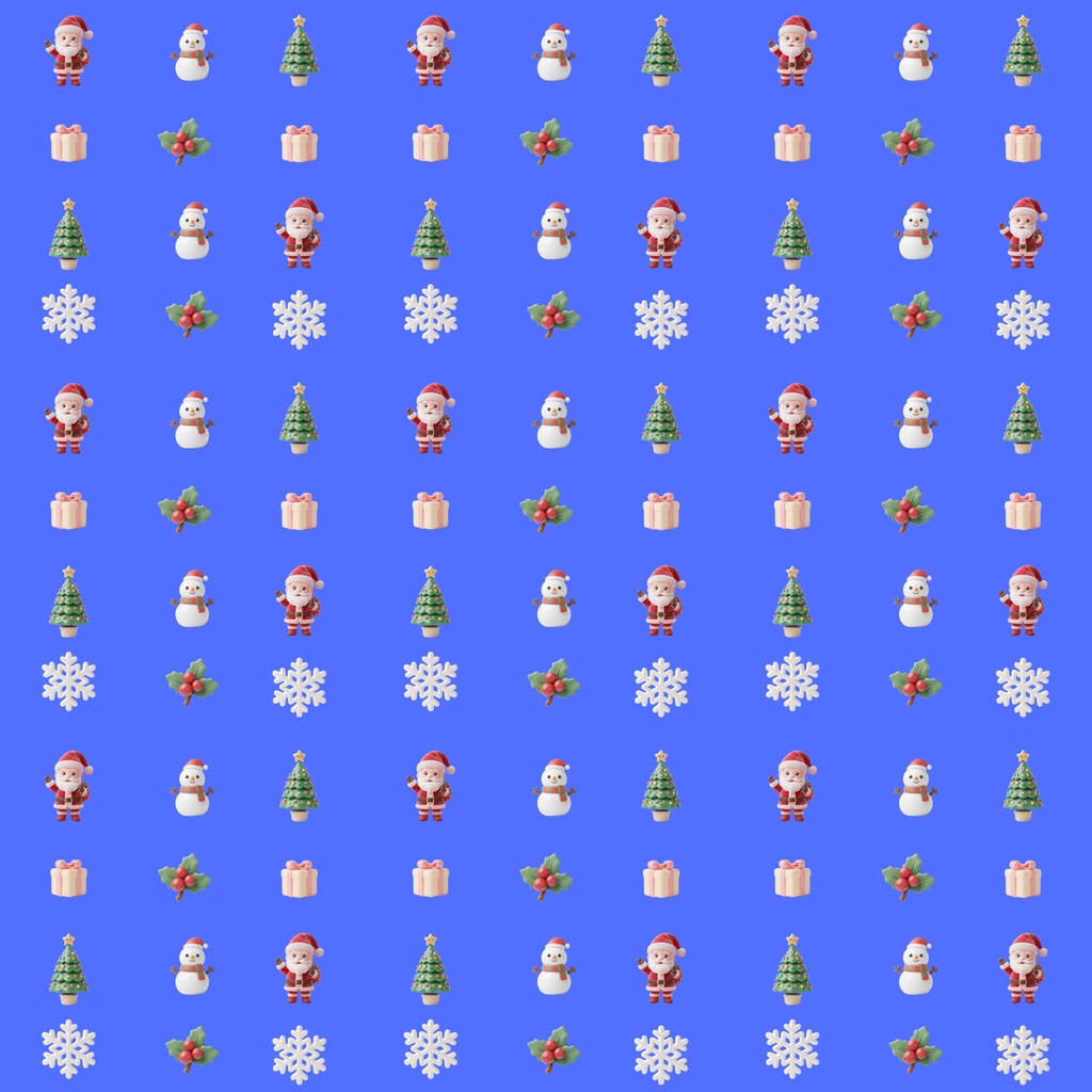 【全14色セット】クリスマス柄デジタルペーパー|サンタ・雪だるま・ツリー|背景素材・ラッピング・コラージュ・ペーパークラフト