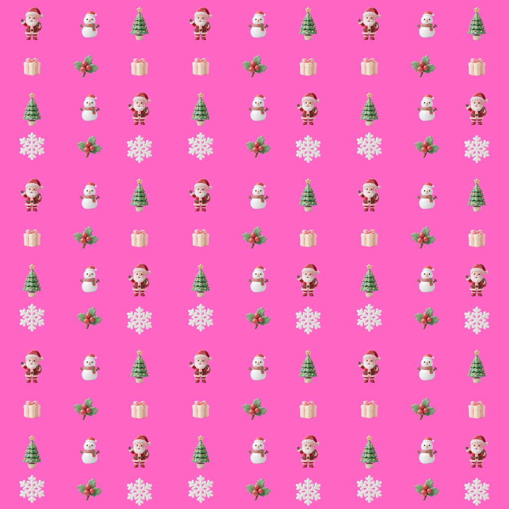 【全14色セット】クリスマス柄デジタルペーパー|サンタ・雪だるま・ツリー|背景素材・ラッピング・コラージュ・ペーパークラフト