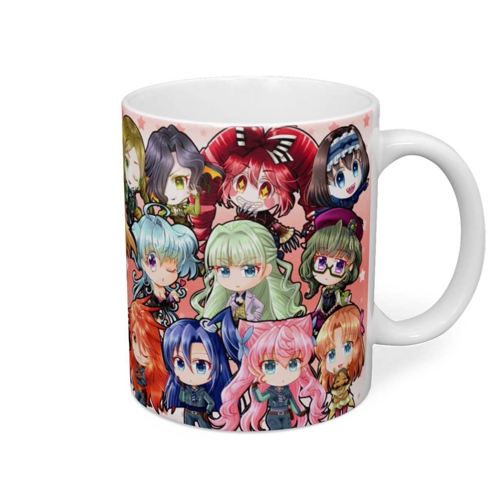 わちゃわちゃ全キャラマグカップ 赤