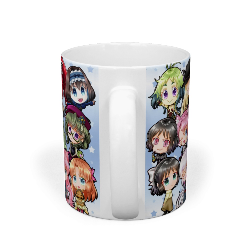 わちゃわちゃ全キャラマグカップ 青