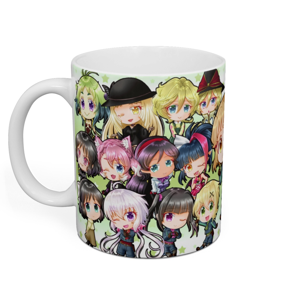 わちゃわちゃ全キャラマグカップ 緑