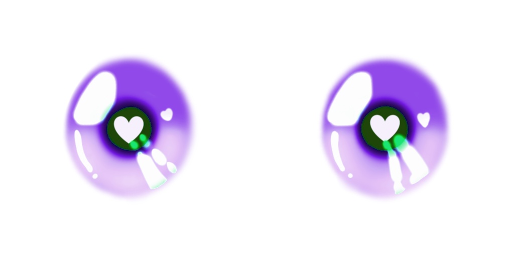 (VRoid)ゆめかわハートカラコン(テクスチャ)