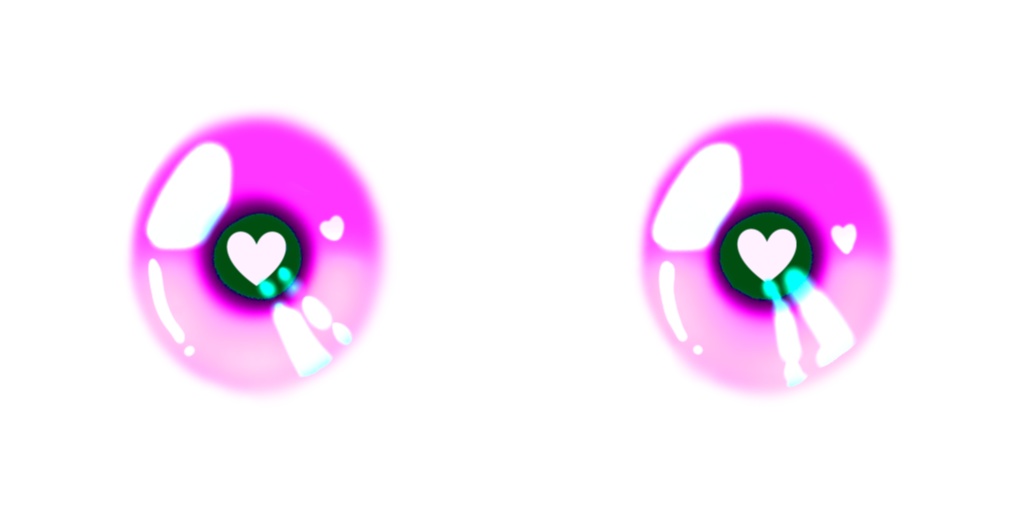 (VRoid)ゆめかわハートカラコン(テクスチャ)