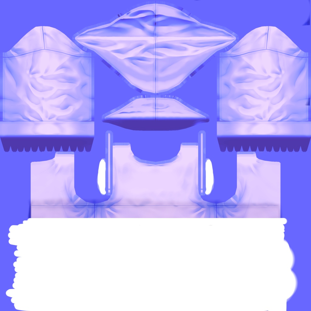 (VRoid)ゆめかわショート丈パーカー(テクスチャ)