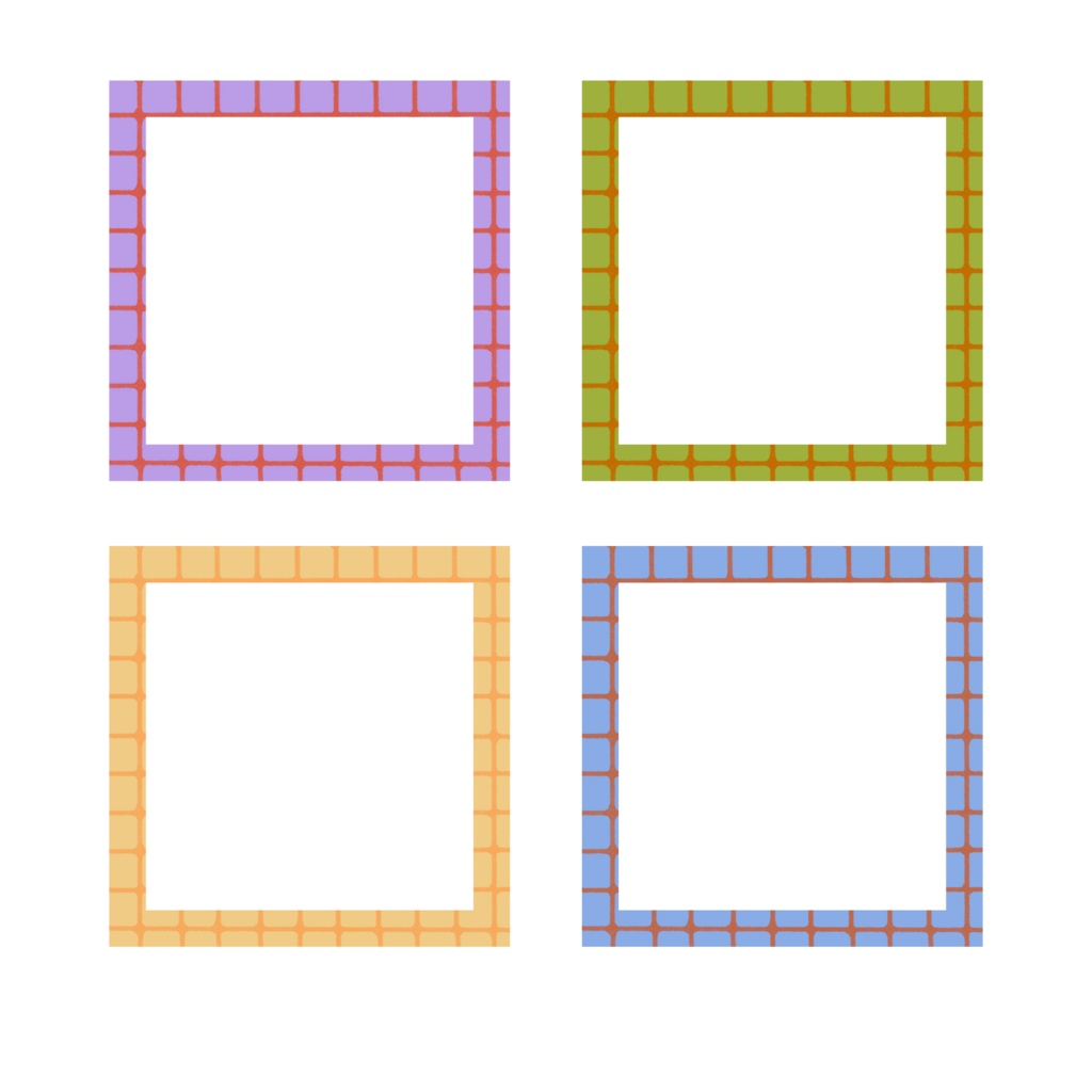 デジタルプランナー刺繍風イラスト素材とくすみカラー素材