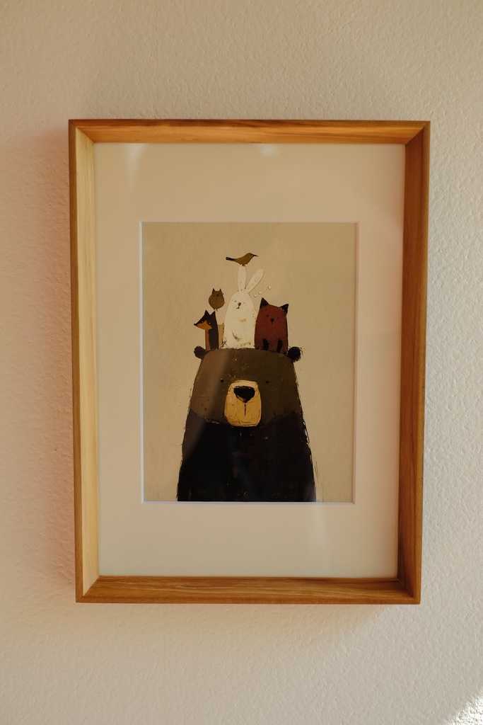 クマと森のなかまたち 額縁込