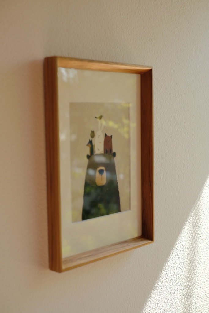 クマと森のなかまたち 額縁込