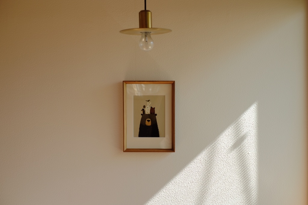 クマと森のなかまたち 額縁込