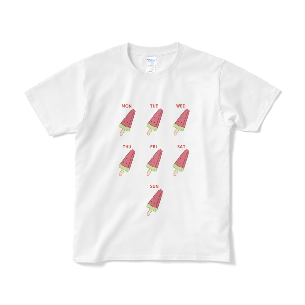 毎日スイカバーTシャツ(白)