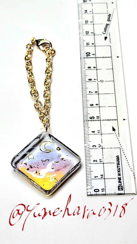 夕焼け空のバッグチャーム2種