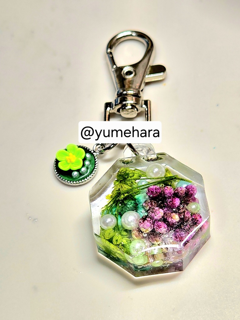 お花ボックスキーホルダー八角形