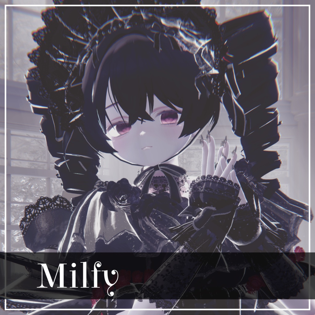 【VRC Hair】ふんわり縦ロールヘア【16アバター対応】