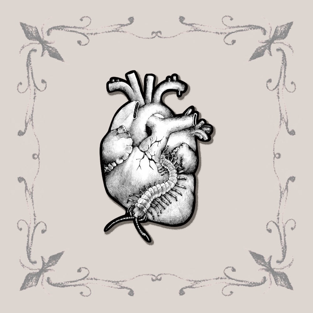  eroded heart sticker（侵喰された心臓ステッカー）