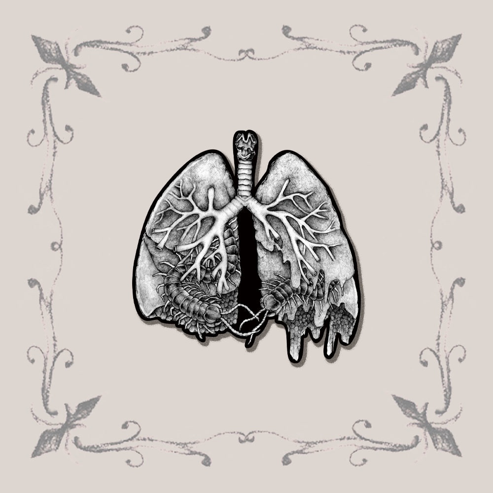 eroded lungs sticker（侵喰された肺ステッカー）