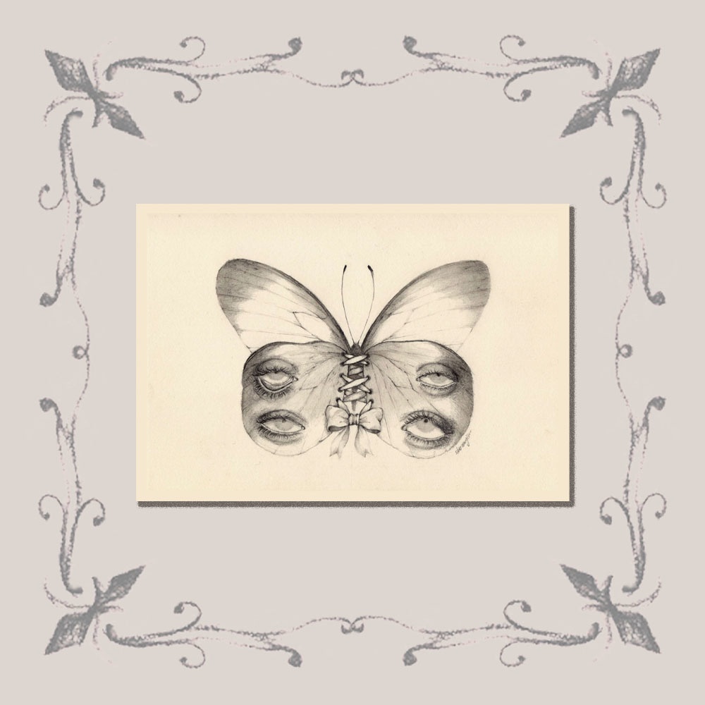 「標本:二十二人目、蝶発」ポストカード