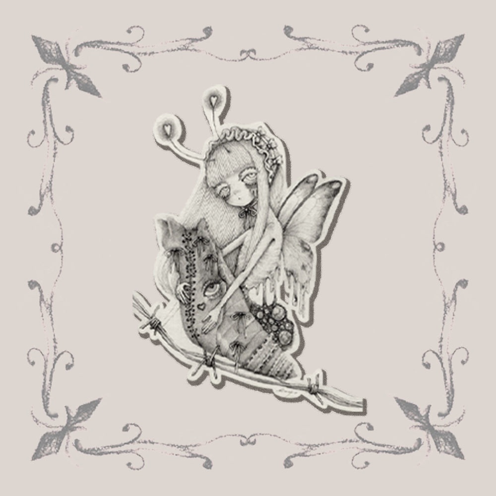 uka dekinai sticker（羽化できないステッカー）