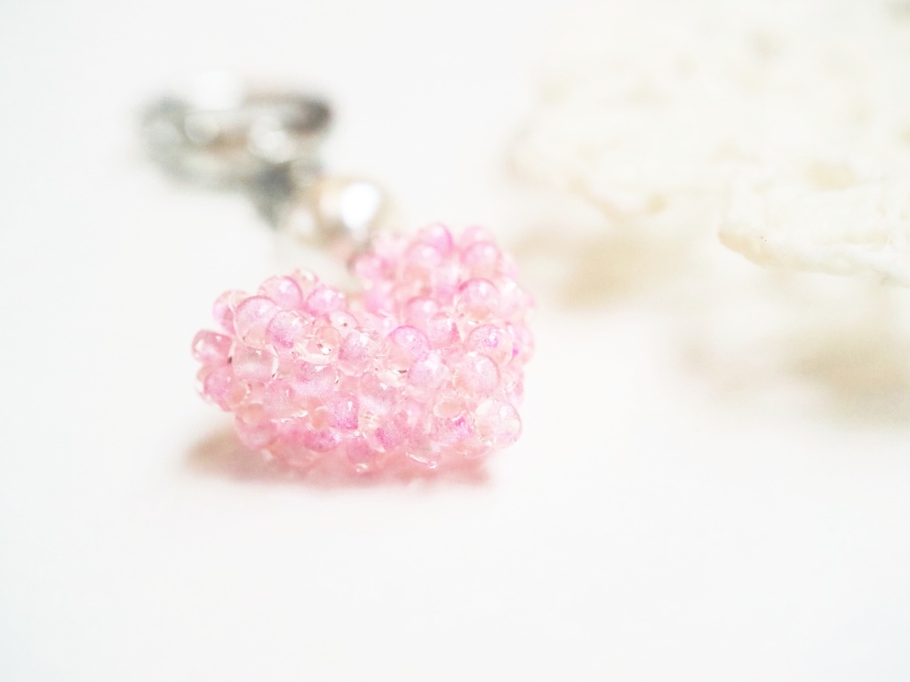 キラキラハートのキーホルダー(パープル)