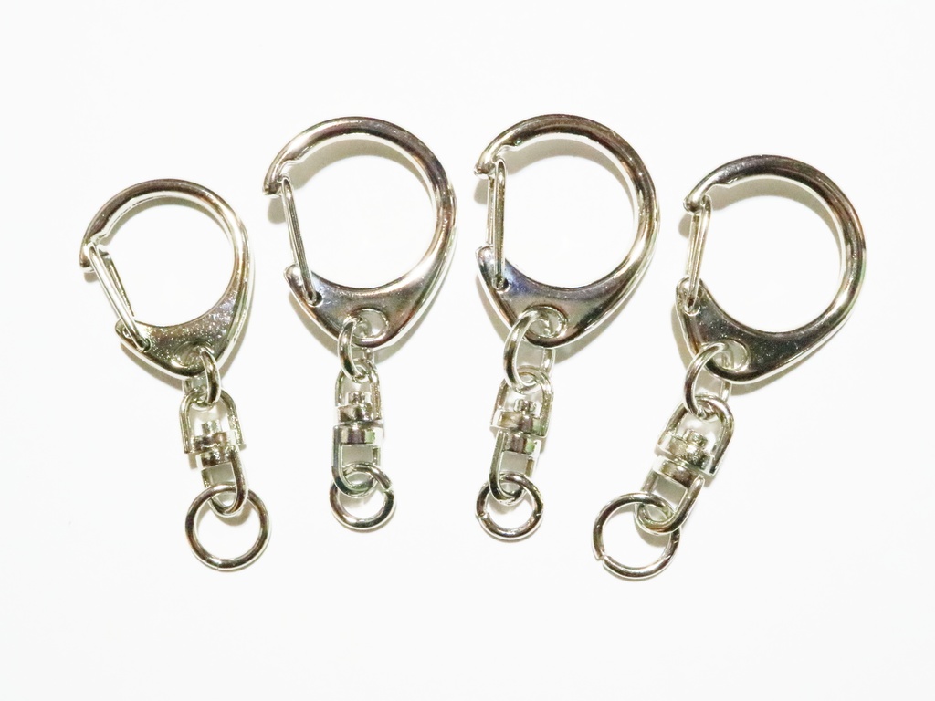 キラキラハートのキーホルダー(ホワイト)