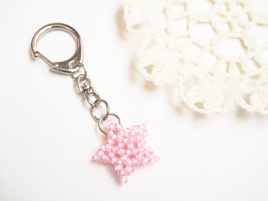 キラキラ星のキーホルダー(パープル)