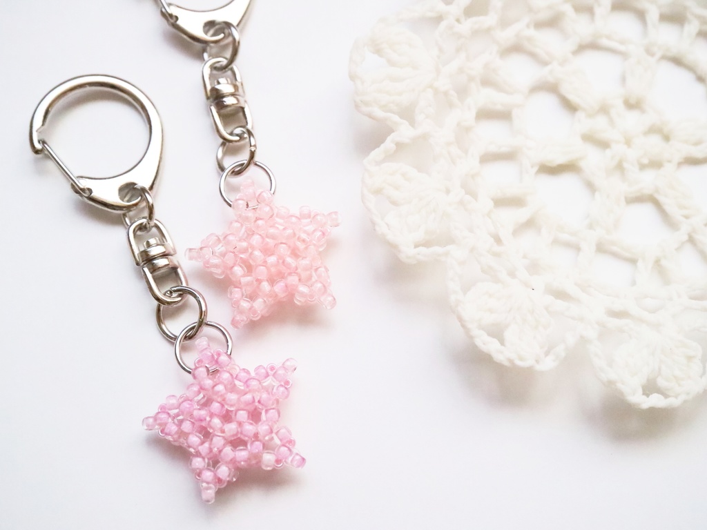 キラキラ星のキーホルダー(パープル)