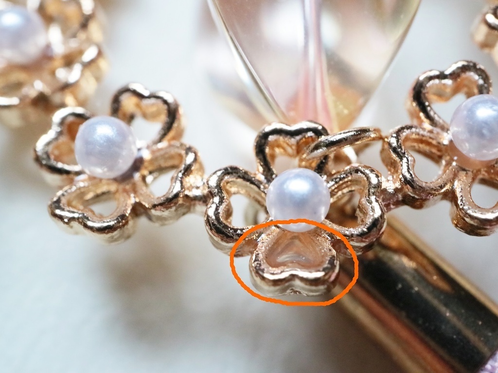 ピーチキャンディー・フラワーイヤリング