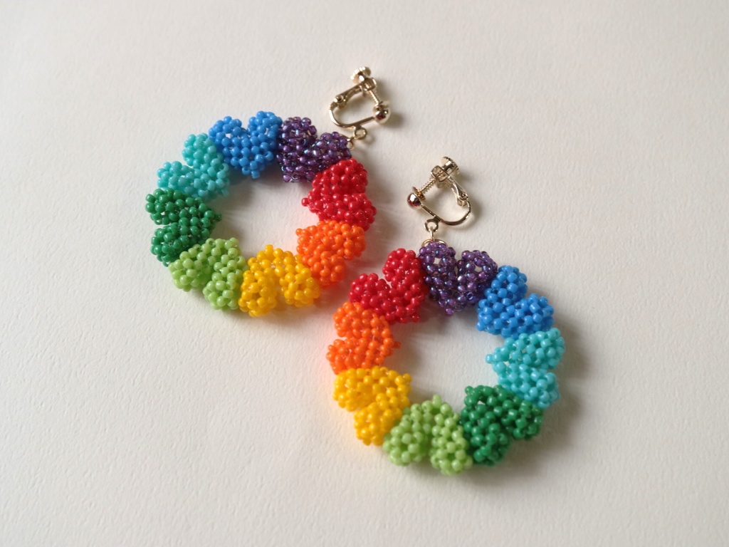 ハートリースのイヤリング(オリジナルカラー)