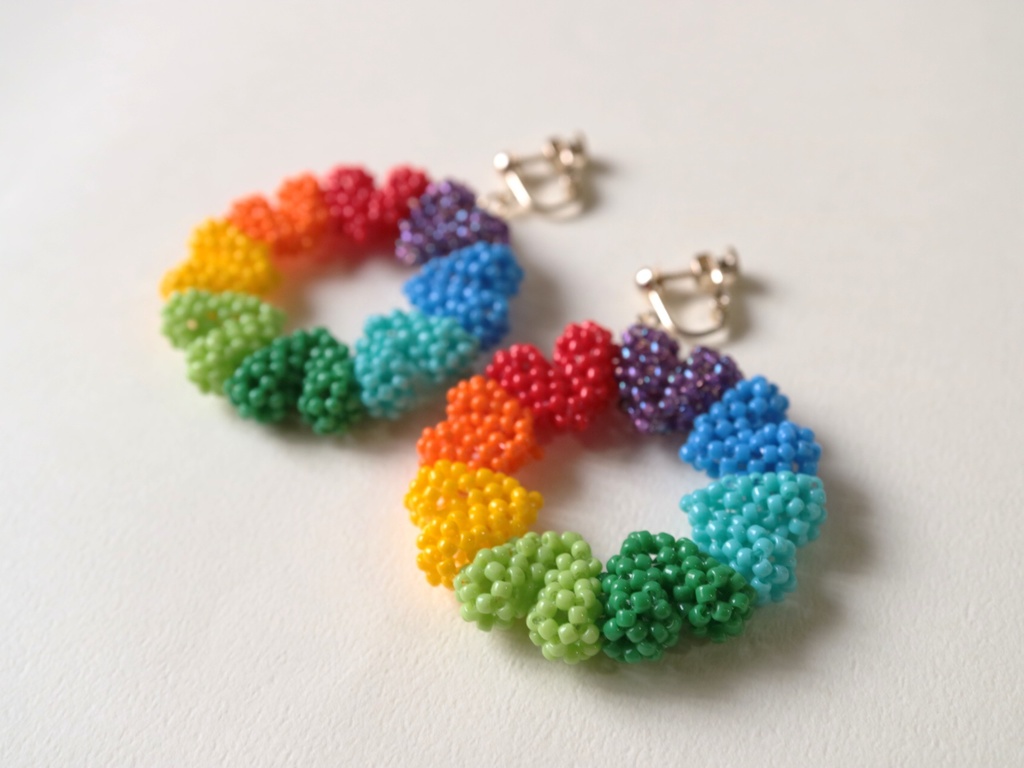 ハートリースのイヤリング(オリジナルカラー)