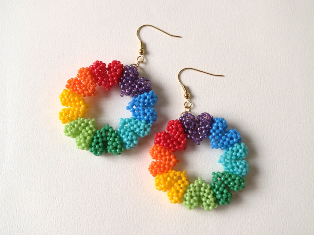 ハートリースのイヤリング(オリジナルカラー)