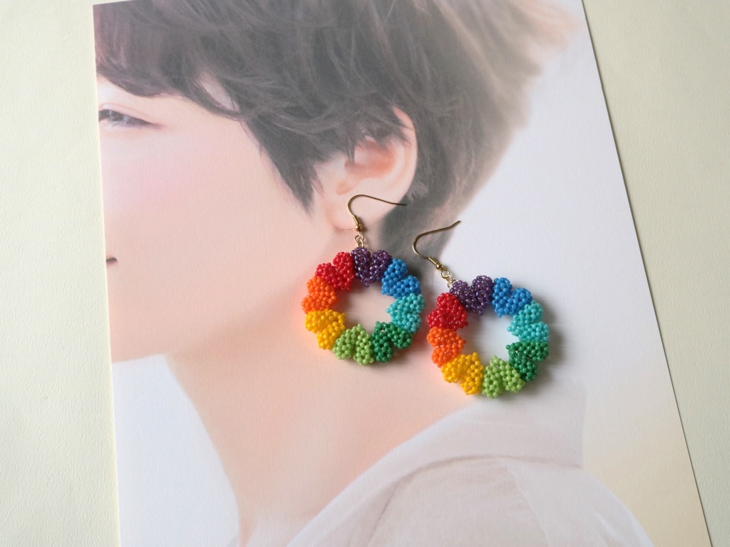 ハートリースのピアス(オリジナルカラー)