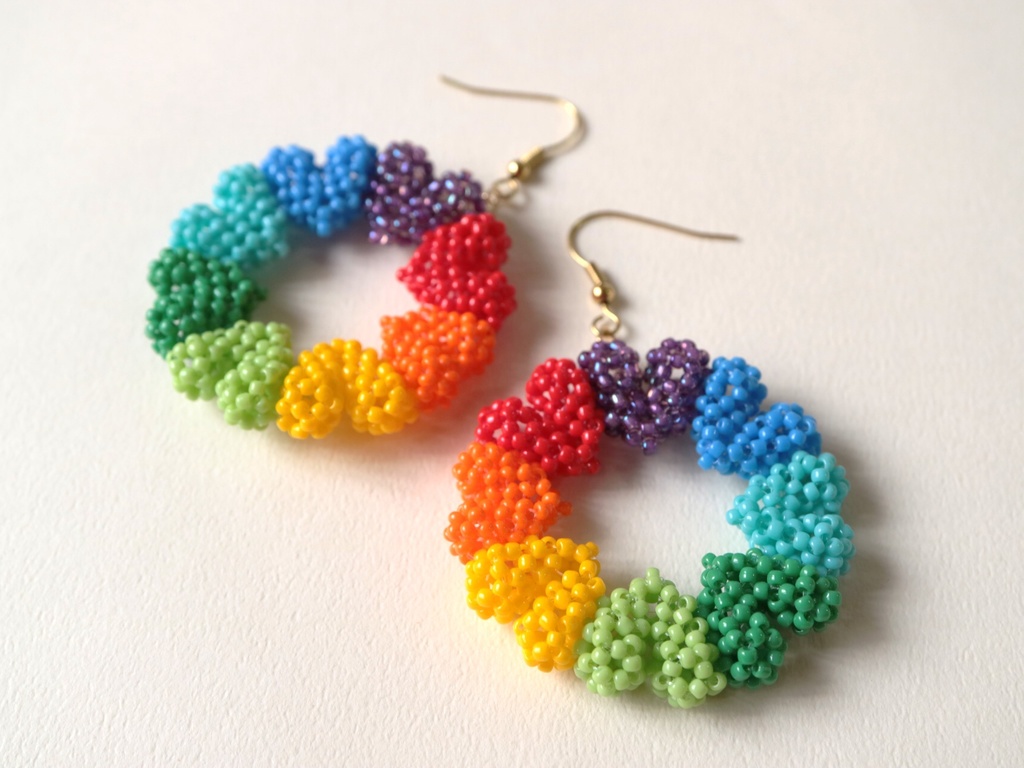 ハートリースのピアス(オリジナルカラー)