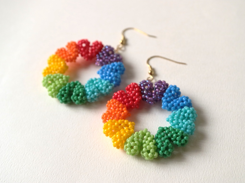 ハートリースのピアス(オリジナルカラー)