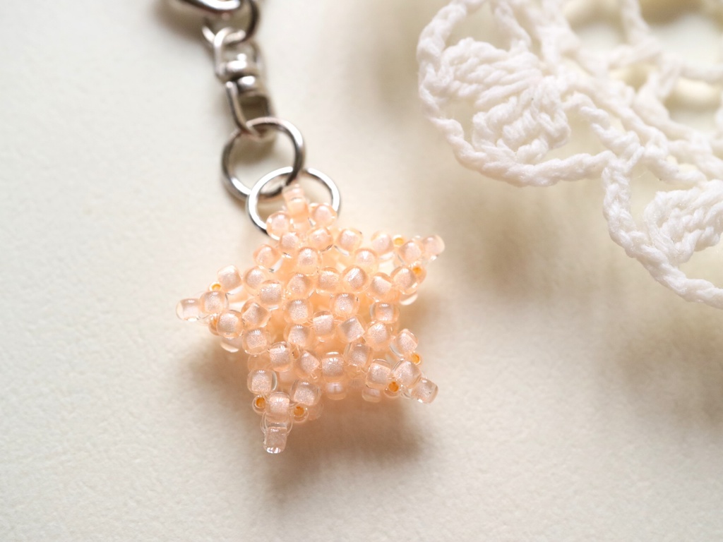 キラキラ星のキーホルダー(オレンジ)