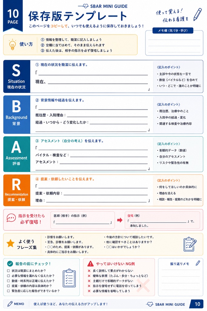 医師への報告が苦手な新人看護師へ|SBAR報告テンプレート