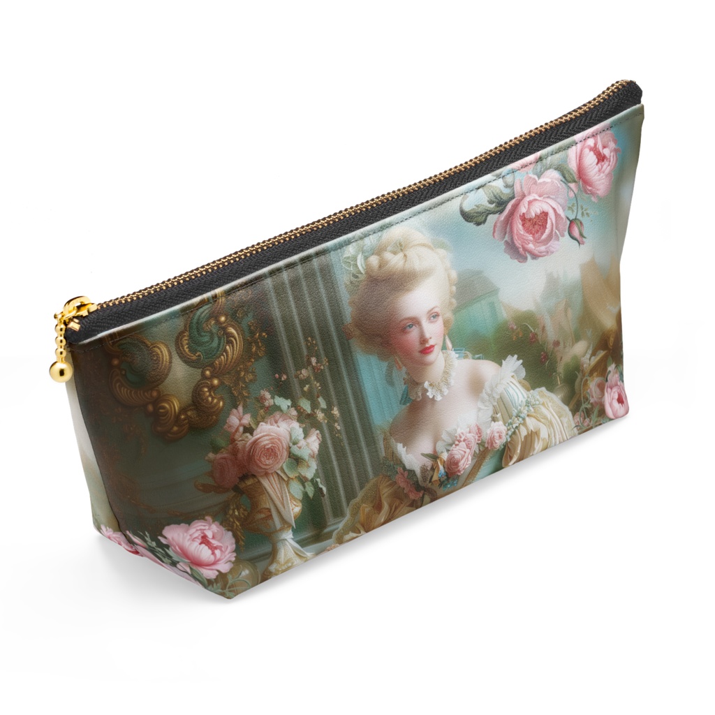 マリーアントワネット★レザーポーチ・ブルーグリーンの部屋★ロココ ヴィクトリアン 姫系 Marie Antoinette Shabby chic rose pouch