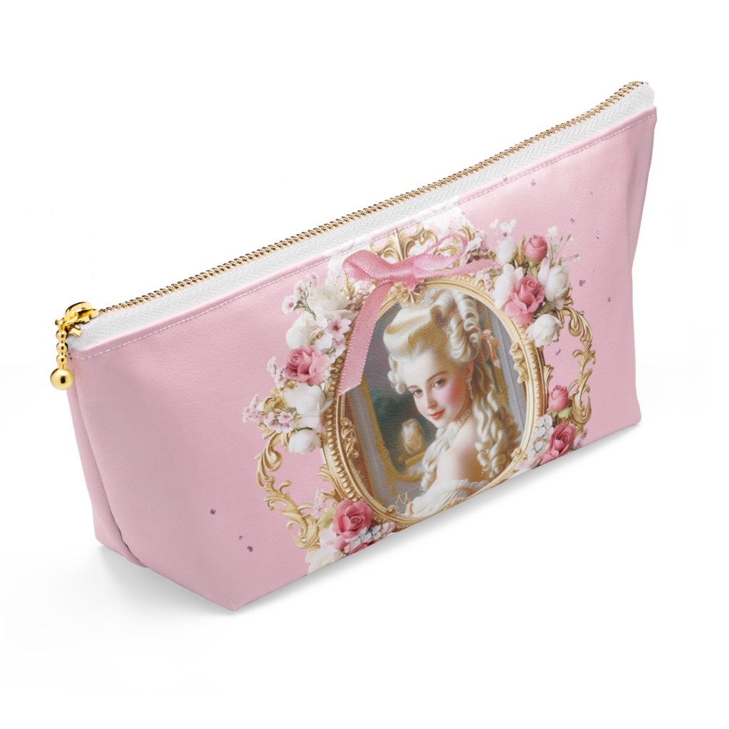 マリーアントワネット★レザーポーチ・ロココピンク★ロココ・ヴィクトリアン 姫系 Marie Antoinette Shabby chic rose pouch