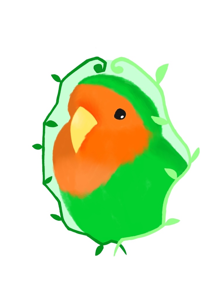 コザクラインコのアクリルキーホルダー