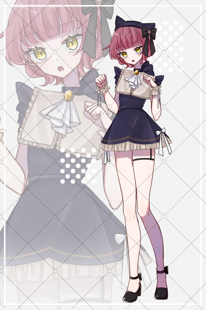 【立ち絵素材】猫系な女の子