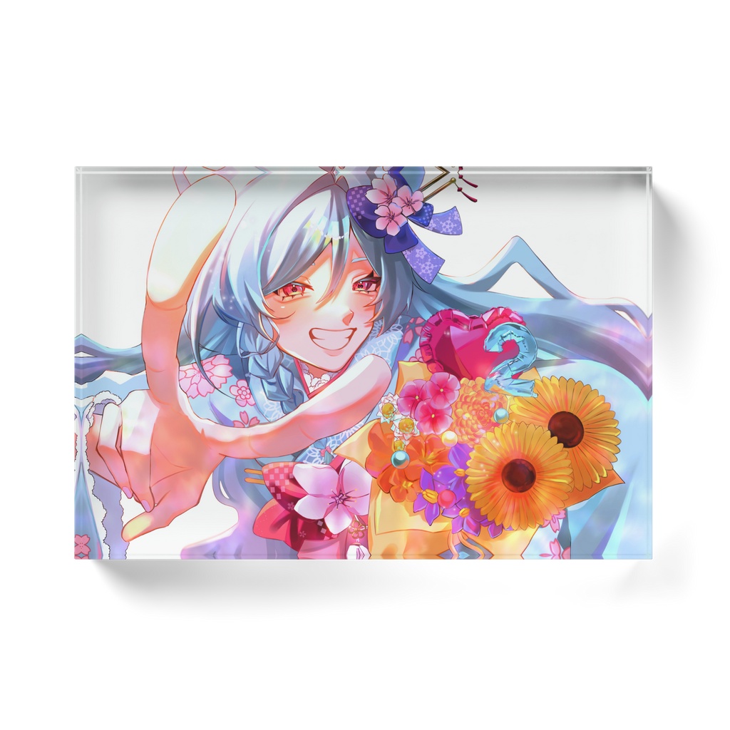 2周年記念イラストアクリルブロック
