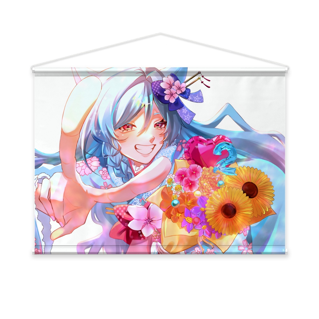 【タペストリー】2周年記念イラストタペストリー