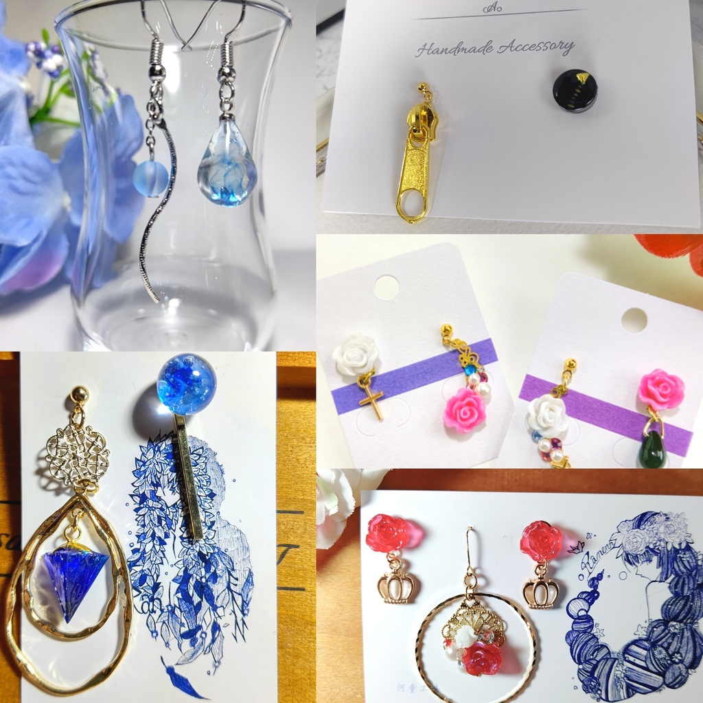 キャラモチ オーダーメイドピアス