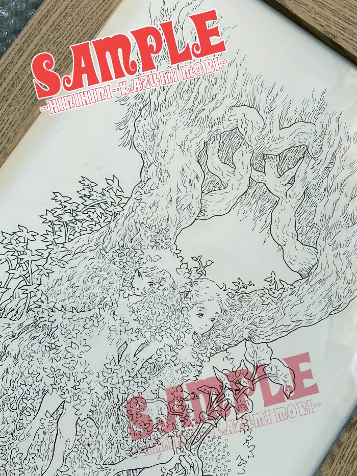 B4イラスト原画『秘密の入り口』