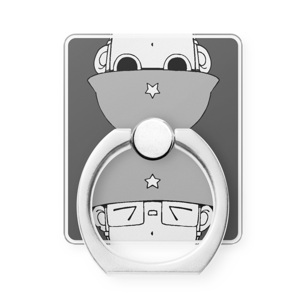 スマホリング　田丸・吉敷(モノクロ)