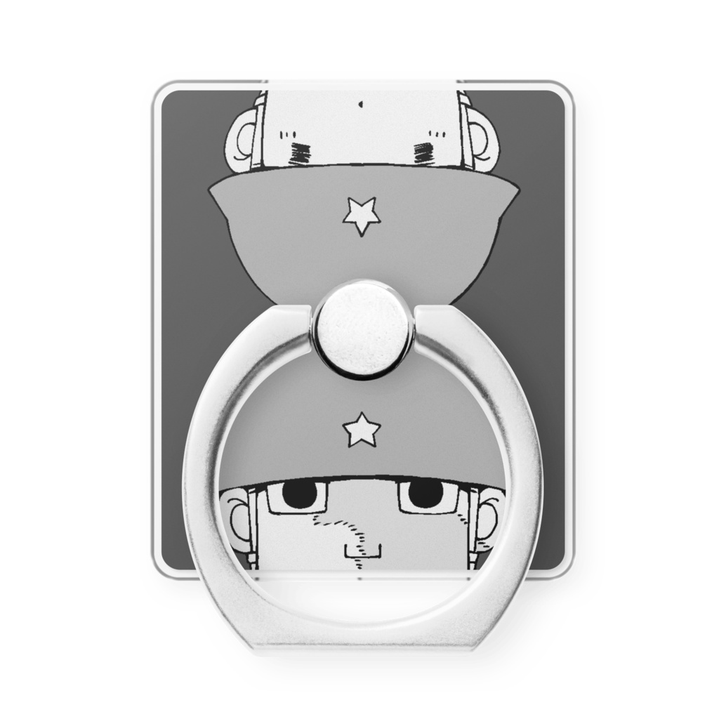 スマホリング　島田・泉(モノクロ)