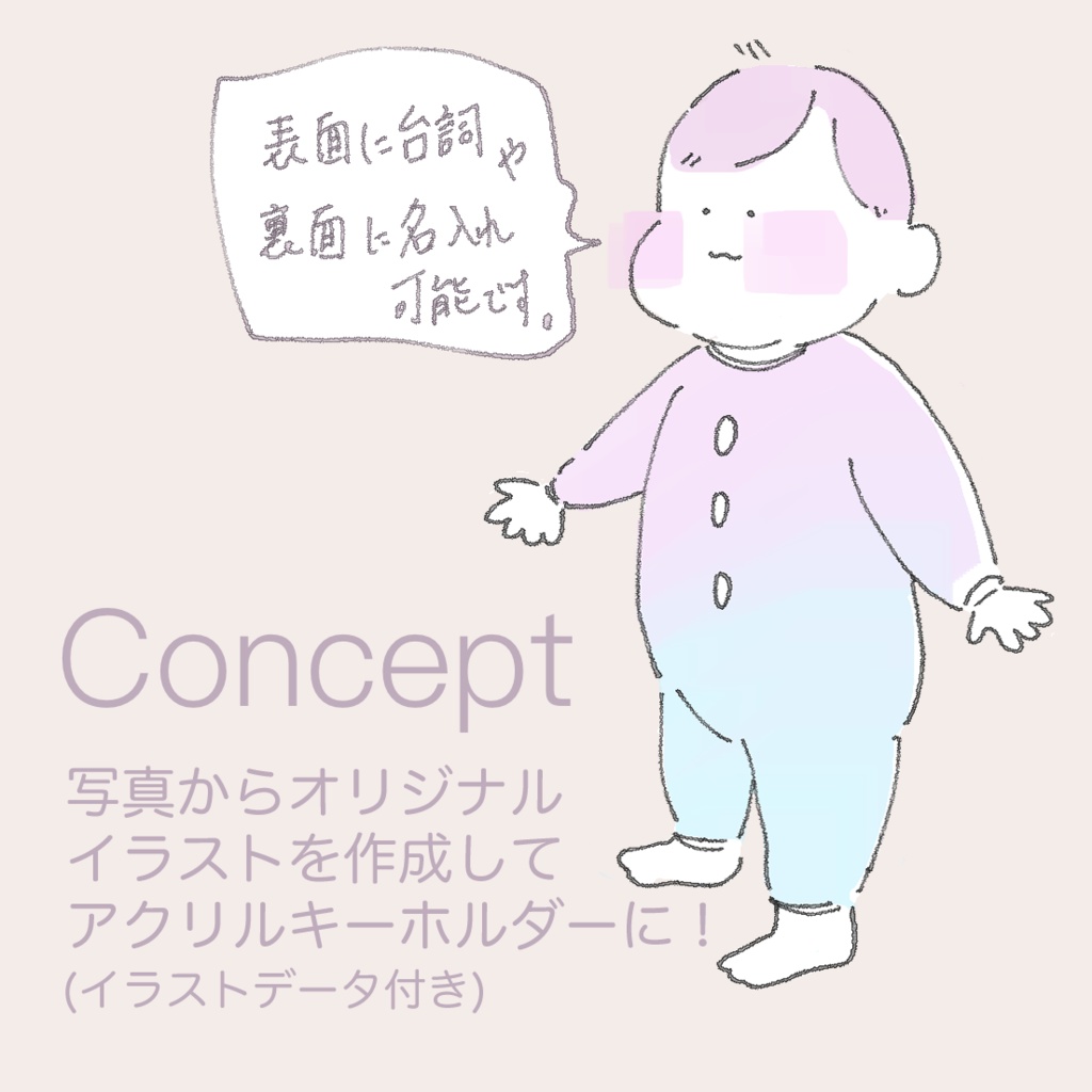 【説明】アクリルキーホルダー受注について