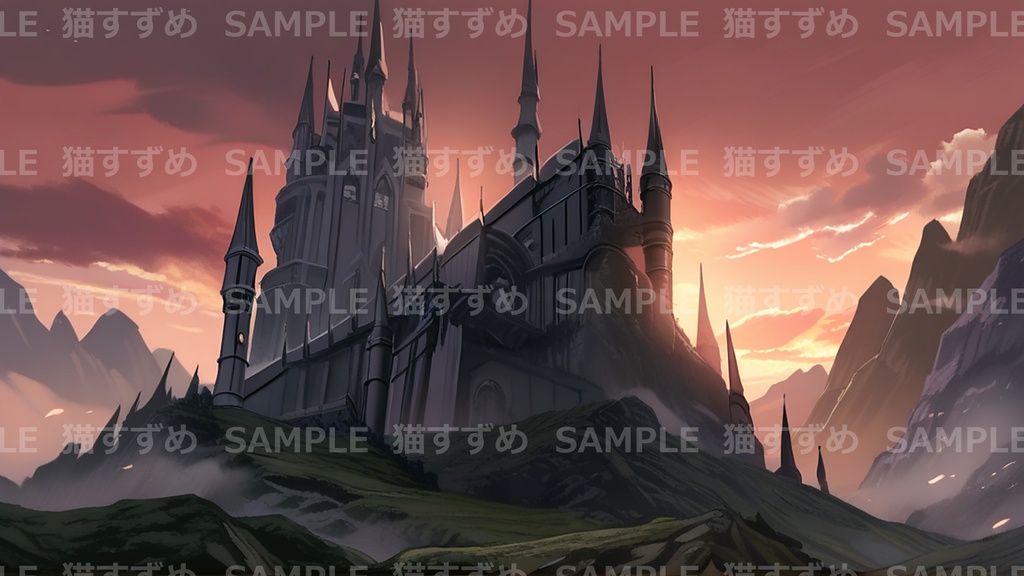 【背景100枚】ファンタジー世界・屋外|城/町/ダンジョン/魔王城|1920×1080|著作権フリー|ゲーム/ADV/ノベル/TRPG背景素材