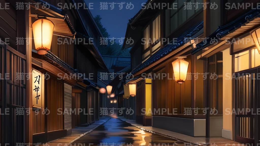 【背景100枚】夜の街|商店街/繁華街/住宅街/コンビニ|1920×1080|著作権フリー|ゲーム/ADV/ノベル/TRPG背景素材